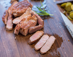 Closeup carnivore diet. Meat heal idea. Plant-free. Non-vegan. Healthy nutrition food.