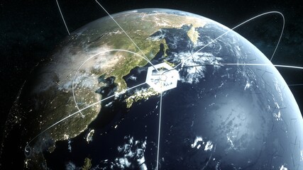 Obraz na płótnie Canvas 日本と地球