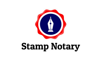 Stamp notary mobile notary public notary logo design. - obrazy, fototapety, plakaty