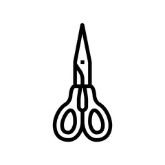 scissors beauty salon worker accessory line icon vector. scissors beauty salon worker accessory sign. isolated contour symbol black illustration