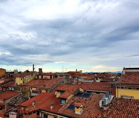 Fototapeta na wymiar View of rooftops in Verona, Italy
