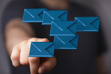 email marketing concept, send e-mail or newsletter.
