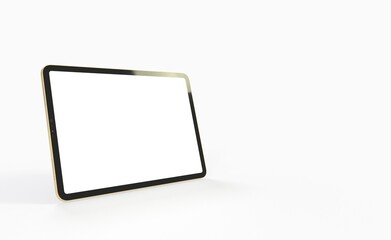 Naklejka premium Tablet 3d computer with blank screen