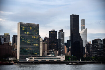 Cityscape of the Midtown of Manhattan from East River, New York City