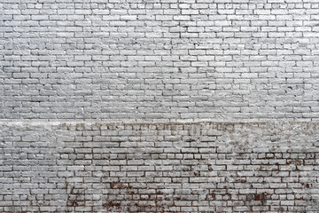 Brick wall texture painted in silver color grunge background
