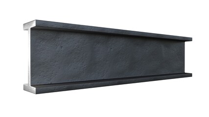 flange beam metal profile. isolated creative industrial 3D illustration