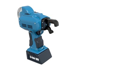 electrical reinforcing steel wire tier tool, isolated design industrial 3D illustration