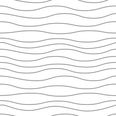 Waves seamless pattern. Abstract wavy line background.