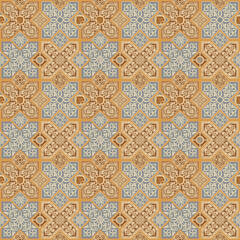 Seamless pattern in the form of oriental tiles - 436189255