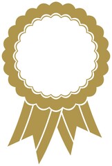 Emblem vektor in Gold auf einem isolierten weißen Hintergrund. Farbe änderbar.
