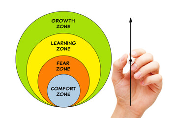 Comfort Zone Diagram Success Concept