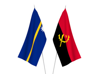 Angola and Republic of Nauru flags