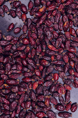 Dry rosehip berries.