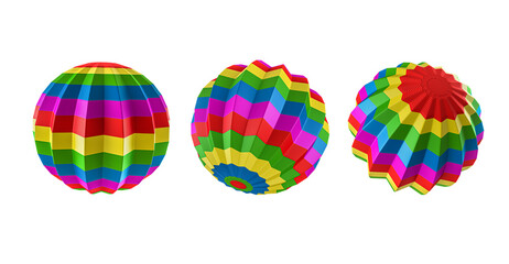 Balloons for June party in Brazil. 3D illustration