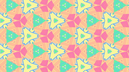 カラフルな万華鏡、美しい幾何学模様 [別Verあり]