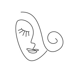Girl logo one line.