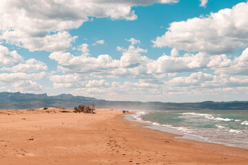 Famous Delta del Ebro beach called 