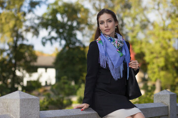 young beauty woman in the park