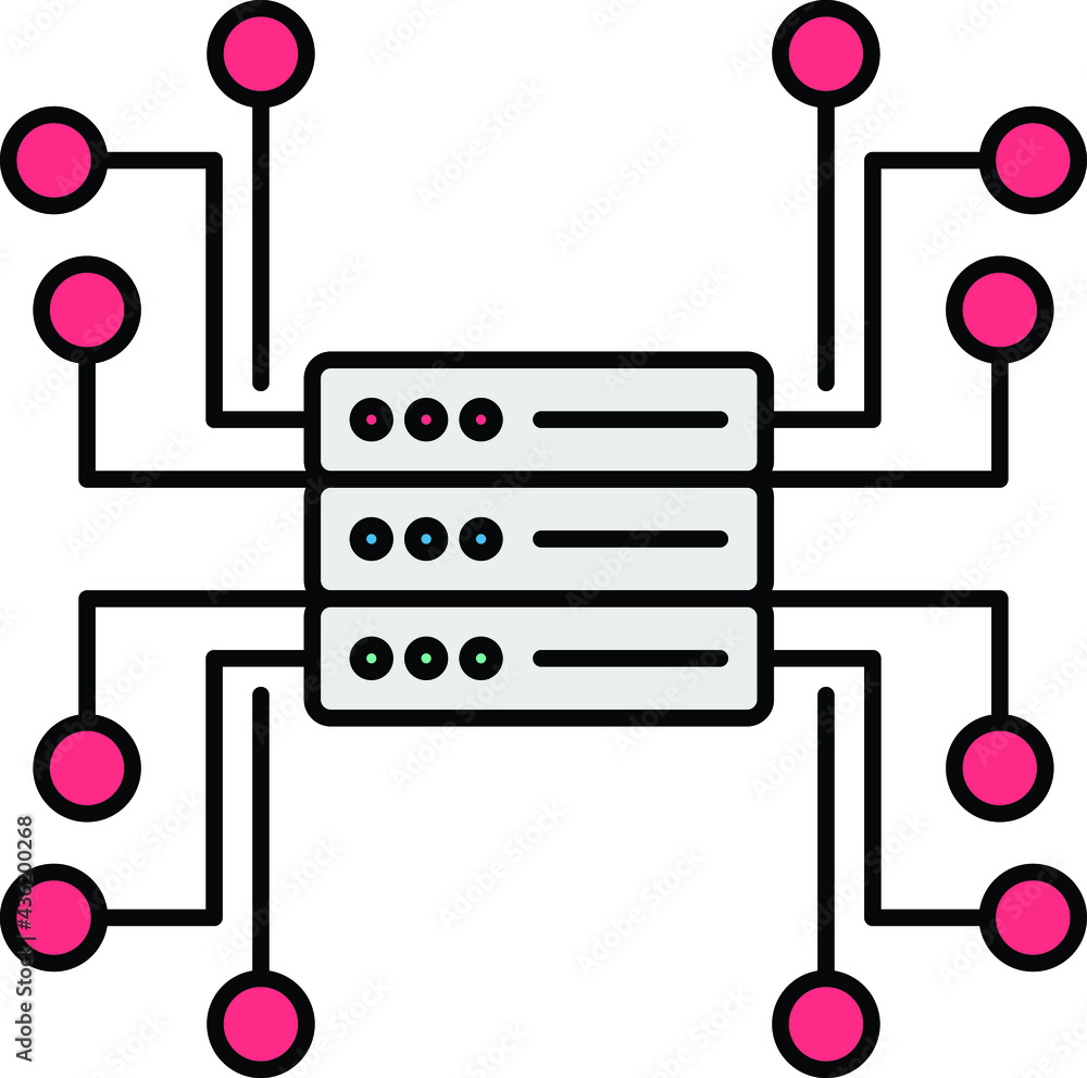 Poster intelligent hardware firewall concept, centralized decentralized network server structure concept ve