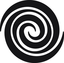 Circular twisted swirl elements of abstract design. Smooth spiral forms. Collection of circular motion elements.  for textile printing