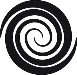 Circular twisted swirl elements of abstract design. Smooth spiral forms. Collection of circular motion elements.  for textile printing