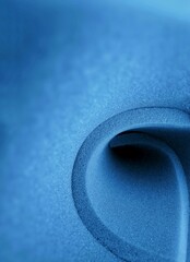 blue sponge foam material rolled in a cone shape