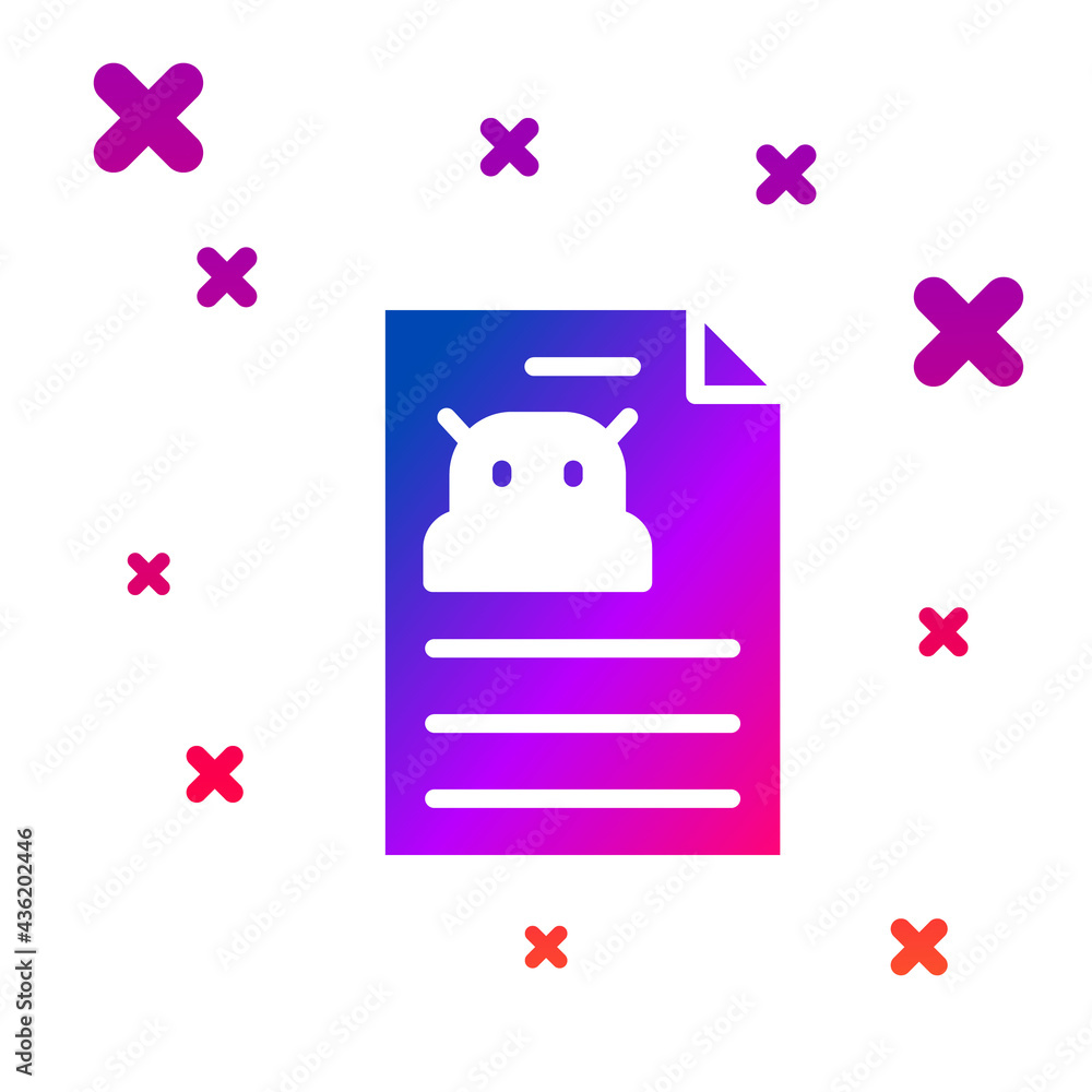 Aufkleber color technical specification icon isolated on white background. technical support check list, team 