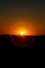 Obraz premium Sunset over the field