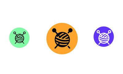  Knitting Icons vector design 