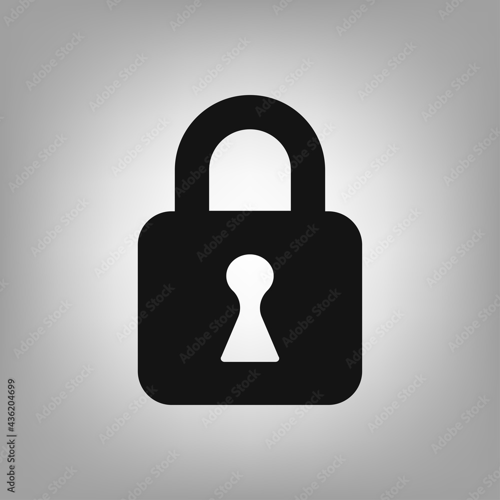 Poster lock icon for the interface of applications, games.