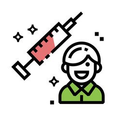 Human Injection Vector Icon design