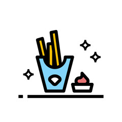potato stick snack vector icon design