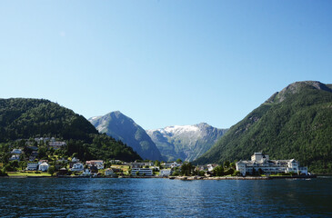 Norway, Sognefjord: Scenic view of the fjord landscape from the boat