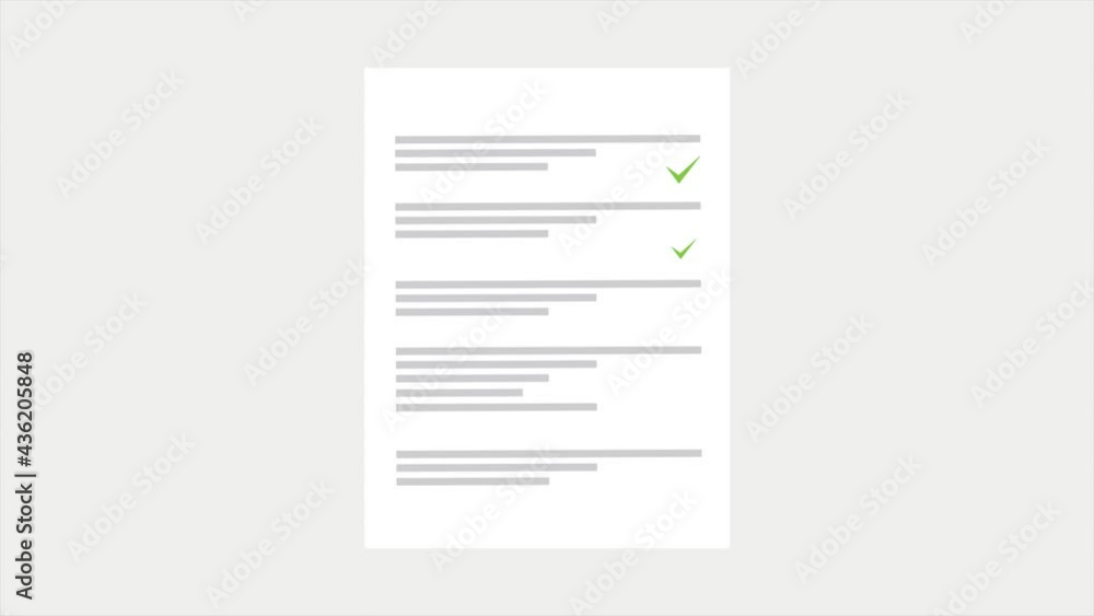 Aufkleber check list web template animation. motion