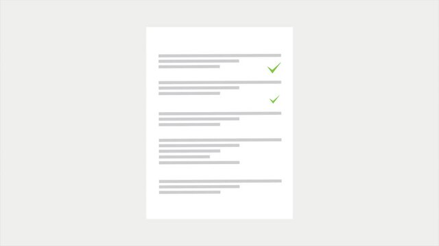 Check List Web Template Animation. Motion