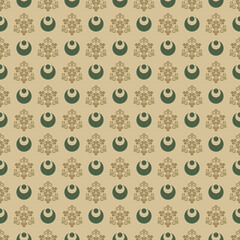 Ethnic seamless pattern with stylized flowers. Japanese style. 