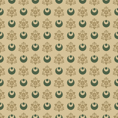 Ethnic seamless pattern with stylized flowers. Japanese style. 