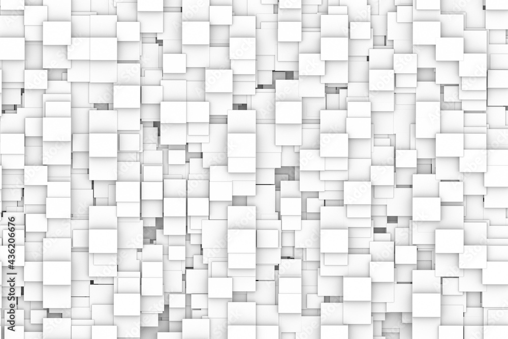 Aufkleber abstract white geometry modern interiors and architecture background.3d illustration and rendering.