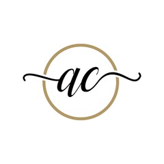 Simple stylish Initial Letter AC Logo designs Symbol