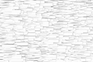 3d random strips picec abstract geometry black and white background.