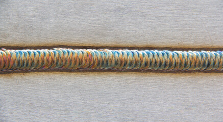 Welding of stainless steel with argon. Argon arc welding