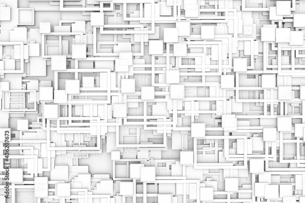 Poster abstract futuristic of modern flat geometric connection network.architecture interiors concept backg