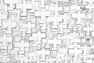 3d illustrations of Creative white geometric futuristic style pattern.3d render.