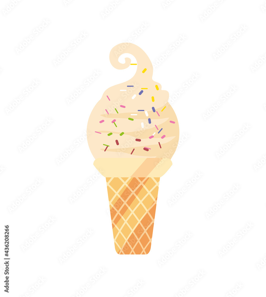 Poster ice cream with sprinkles