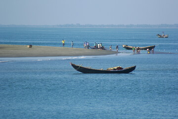 Obraz premium fishing boats on the beach