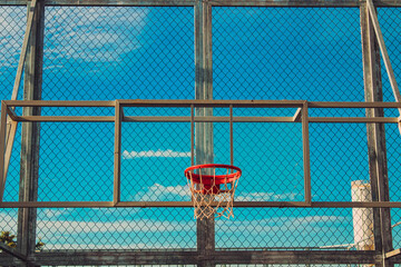 basketball hoop and net