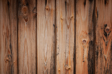 Wooden background from boards. Aged tree.
