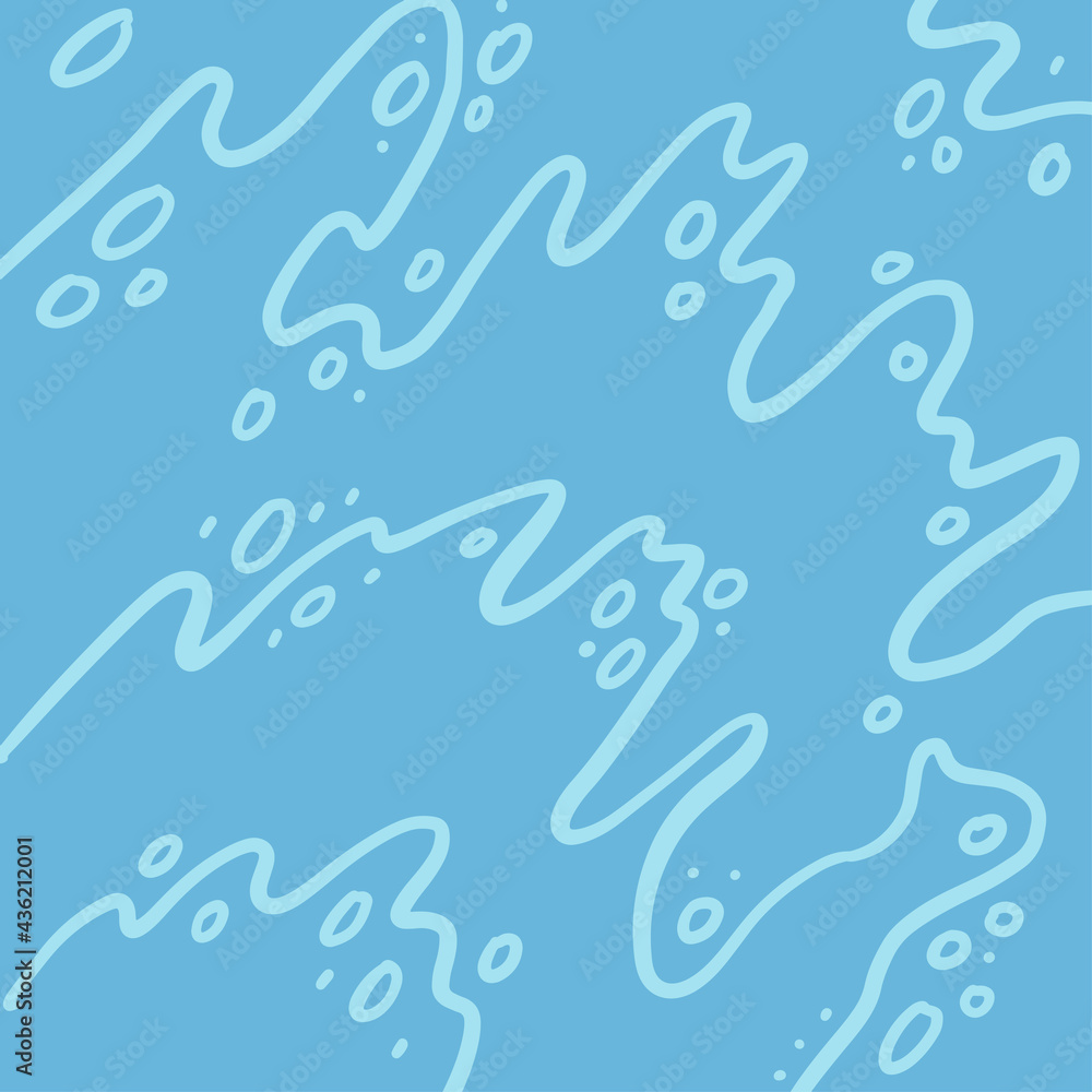 Poster abstract flowing water wave background vector. simple background with combination of bluecolor in fl
