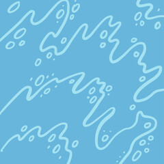 Abstract flowing water wave background vector. Simple background with combination of bluecolor in flat design. Top view