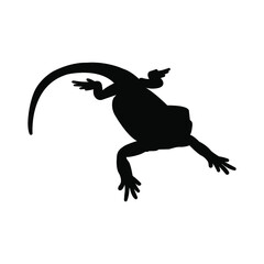 Obraz premium silhouette bearded dragon. vector illustration